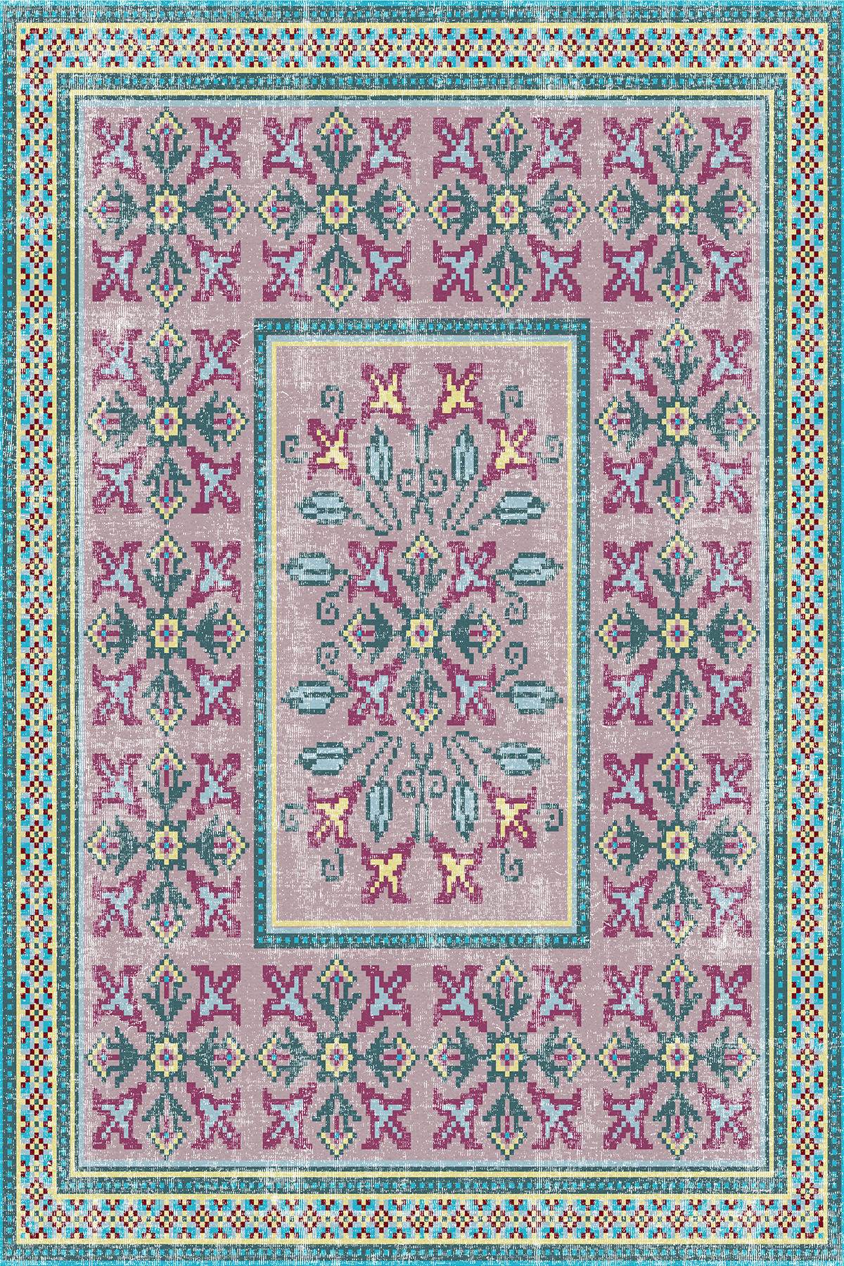 Latte Dizayn Mayra Krem 0.8 mm Pamuk Antibakteriyel Yıkanabilir İnce Kaymaz Pamuk Taban Dikdörtgen Makine Dokuma Salon Halısı 100x550 cm