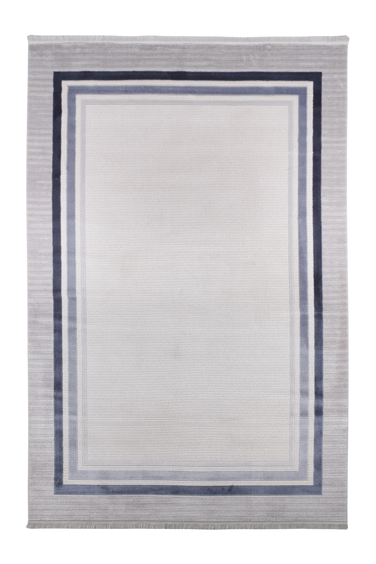 Vivaldi Vivaldi Art Deco 1010M Siyah - Vizon 0.6 mm Akrilik Yıkanabilir İnce Kaymaz Jüt Taban Dikdörtgen Makine Dokuma Salon Halısı 180x180 cm