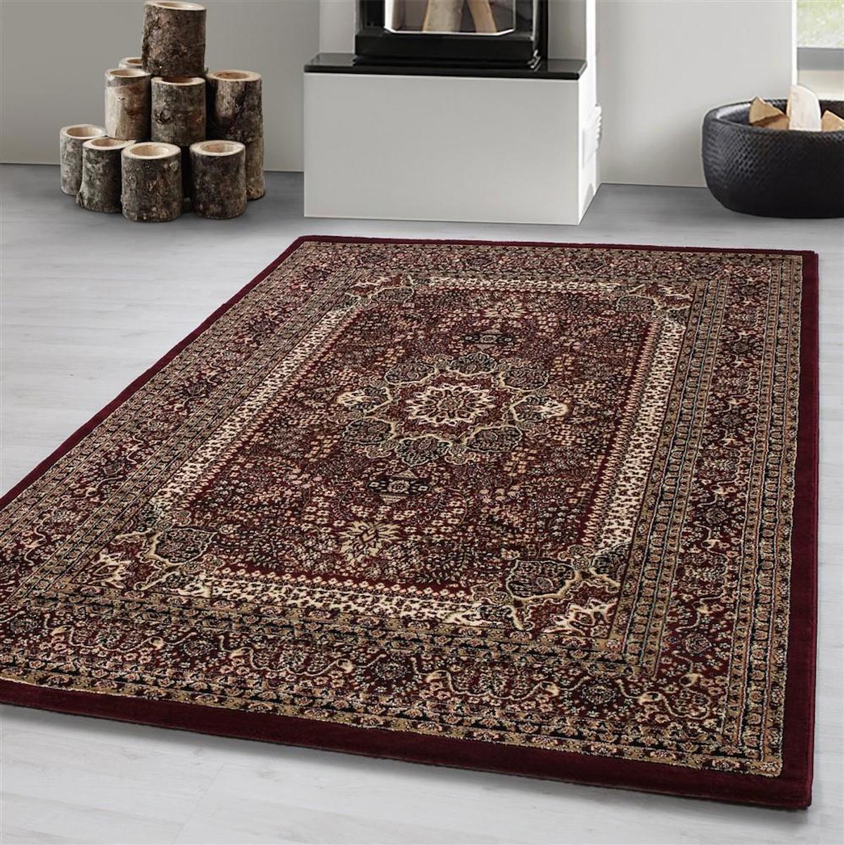 Red Halı Çok Renkli 11 mm Polipropilen Yıkanabilir Kalın Jüt Taban Dikdörtgen Makine Dokuma Salon Halısı 200x290 cm