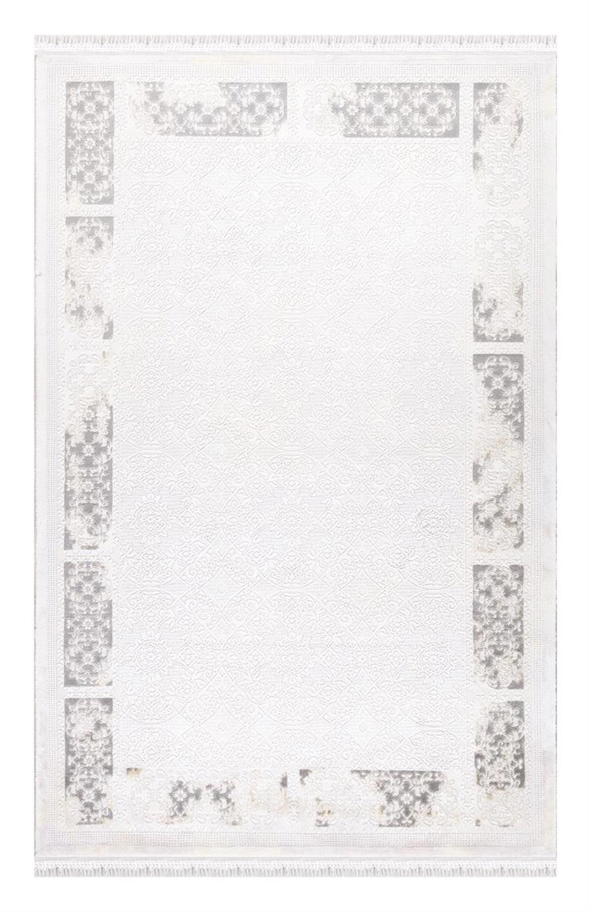 İpek Mekik Halı Blossom 13550 Krem 10 mm Bambu Yıkanabilir Orta Kaymaz Jüt Taban Dikdörtgen Makine Dokuma Antre-Çocuk Odası-Salon-Yatak Odası Halısı 150x250 cm