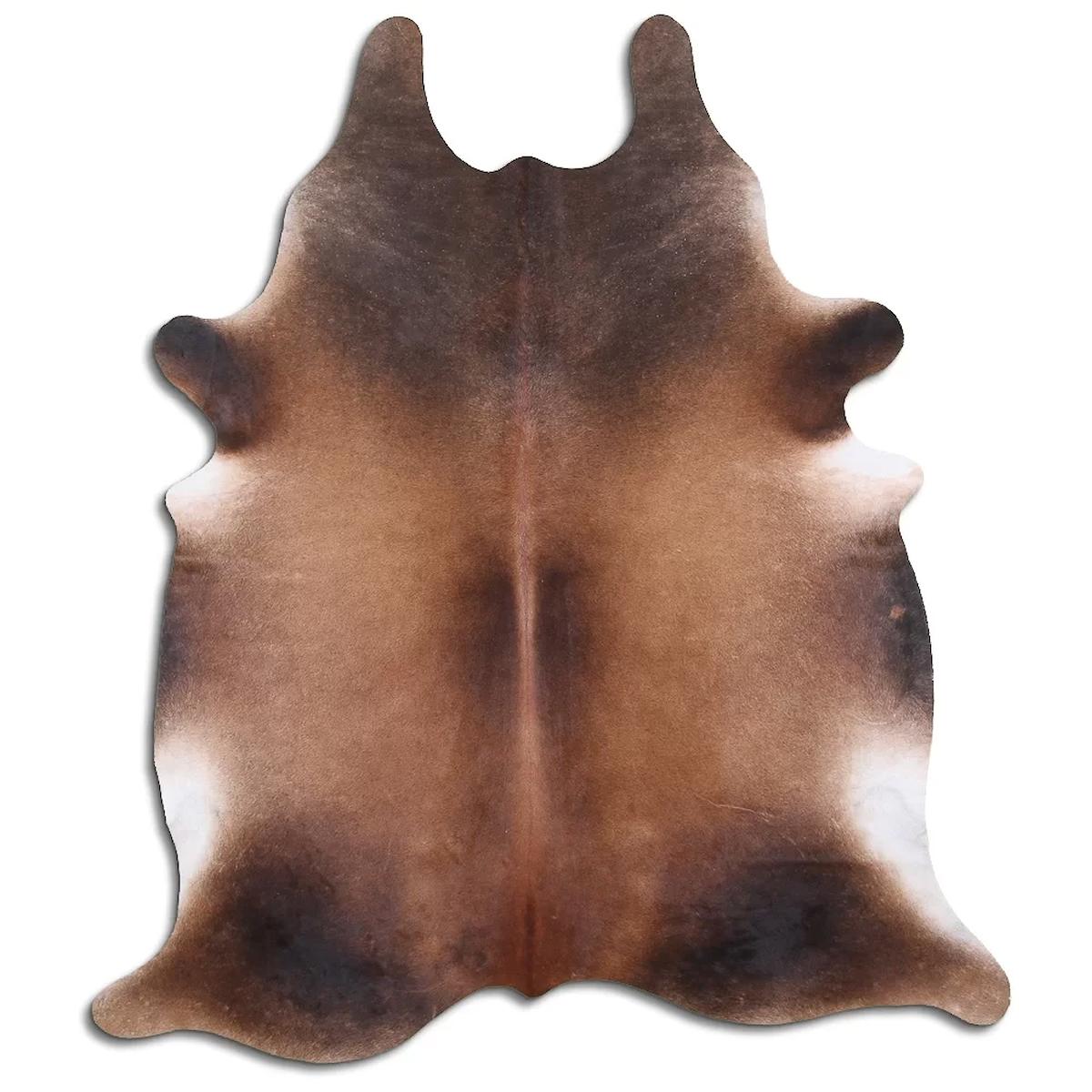Fiesta Leather Art 35226 Krem 51 mm Deri Toz Tutmaz Yıkanabilir İnce Kaymaz Deri Taban Oval Makine Dokuma Salon Halısı 80x300 cm