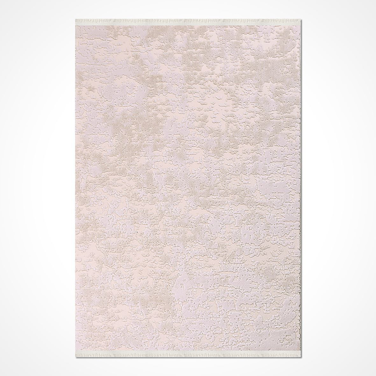 Crea Halı Bello 1242AK Krem 8 mm Akrilik Toz Tutmaz Yıkanabilir Orta Soyut Temalı Dikdörtgen Makine Dokuma Salon Halısı 120x180 cm