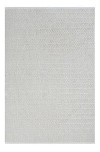 Kreasyon Halı HL002 Krem Polyester Yıkanabilir Kalın Pamuk Taban Dikdörtgen Makine Dokuma Salon Halısı 160x230 cm