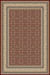 Tuğra Halı Sümer SM12 Kırmızı 5 mm Polyester Yıkanabilir İnce Dikdörtgen Makine Dokuma Salon Halısı 80x150 cm