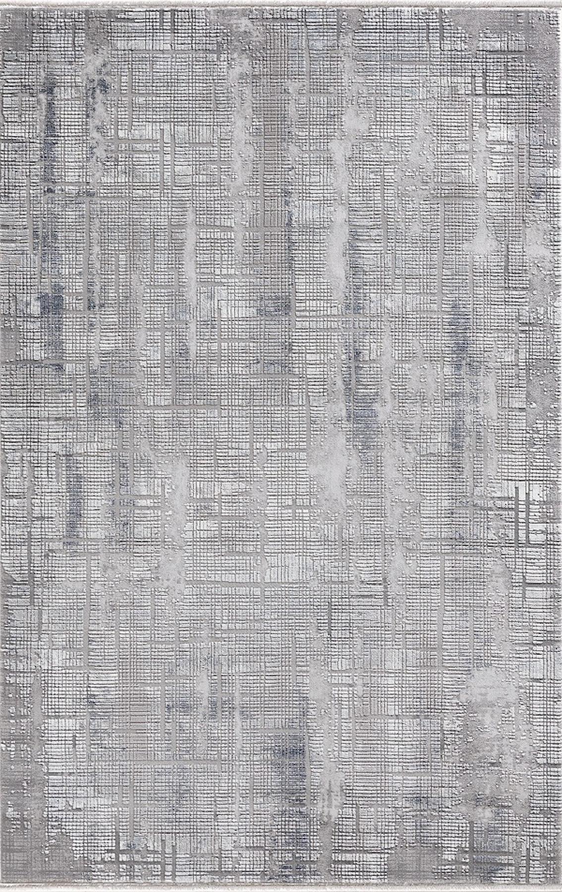 Merinos Therapy 19117 Gri 12 mm Viskon Yumuşak Yıkanabilir Kalın Kaymaz Dot Taban Dikdörtgen Makine Dokuma Salon Halısı 80x150 cm