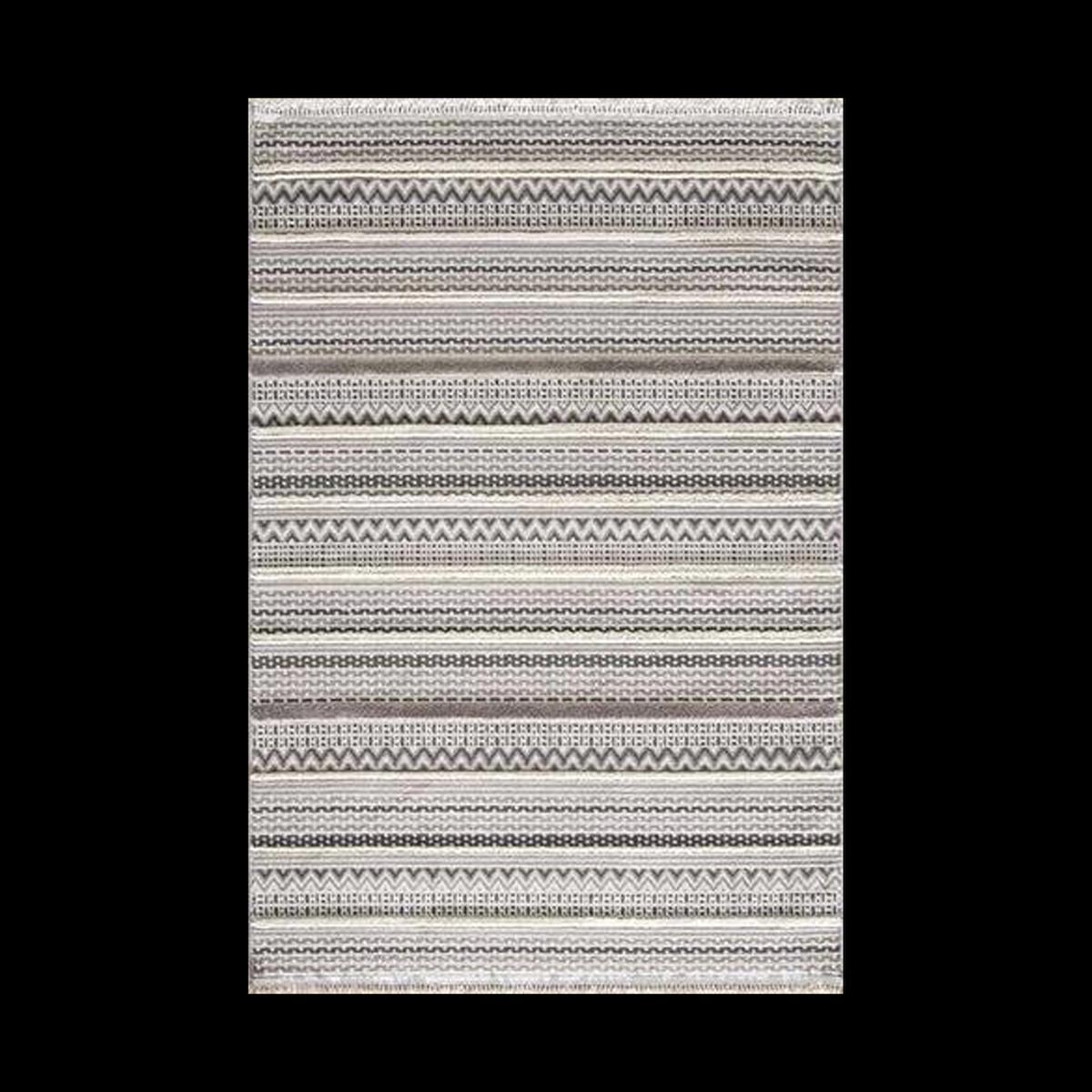 Hoom Rugs Step 2207 Gri 10 mm Polipropilen Antialerjenik Kalın Kaymaz Pamuk Taban Dikdörtgen Makine Dokuma Salon Halısı 80x300 cm