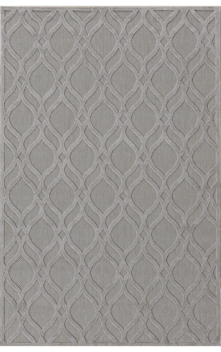 Padişah 54093 Gri 5 mm Polyester Yumuşak Yıkanabilir İnce Kaymaz Dikdörtgen Makine Dokuma Salon Halısı 200x290 cm