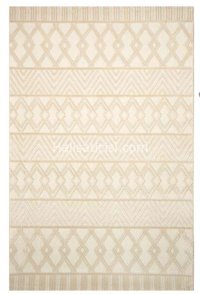 Toprak Halı Crafter 36726 Çok Renkli 9 mm Polyester Antialerjenik Yıkanabilir İnce Dikdörtgen Makine Dokuma Antre-Oturma Odası-Salon-Yatak Odası Halısı 80x150 cm