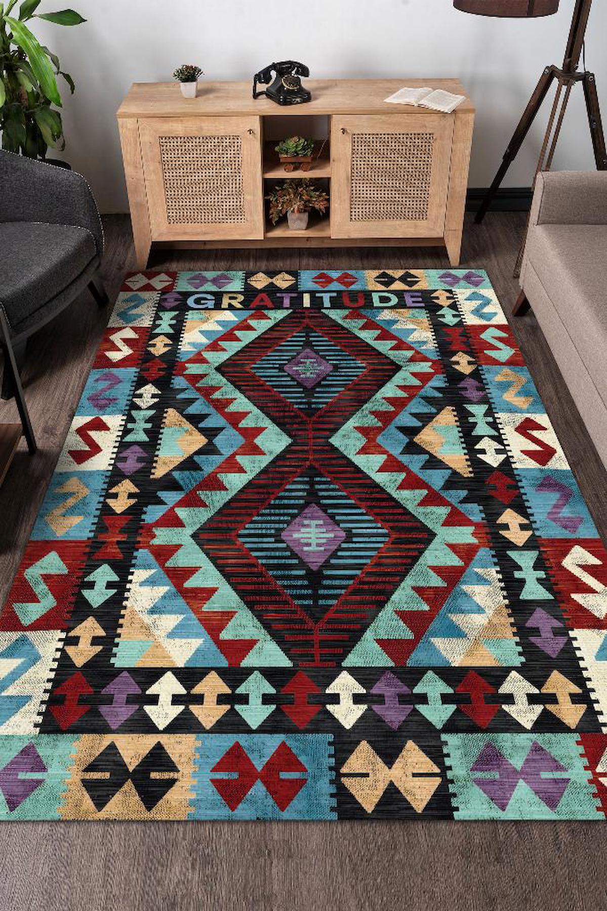 Homshtag Krem 4 mm Pamuk Antistatik Yıkanabilir İnce Kaymaz Dikdörtgen Makine Dokuma Salon Halısı 80x150 cm