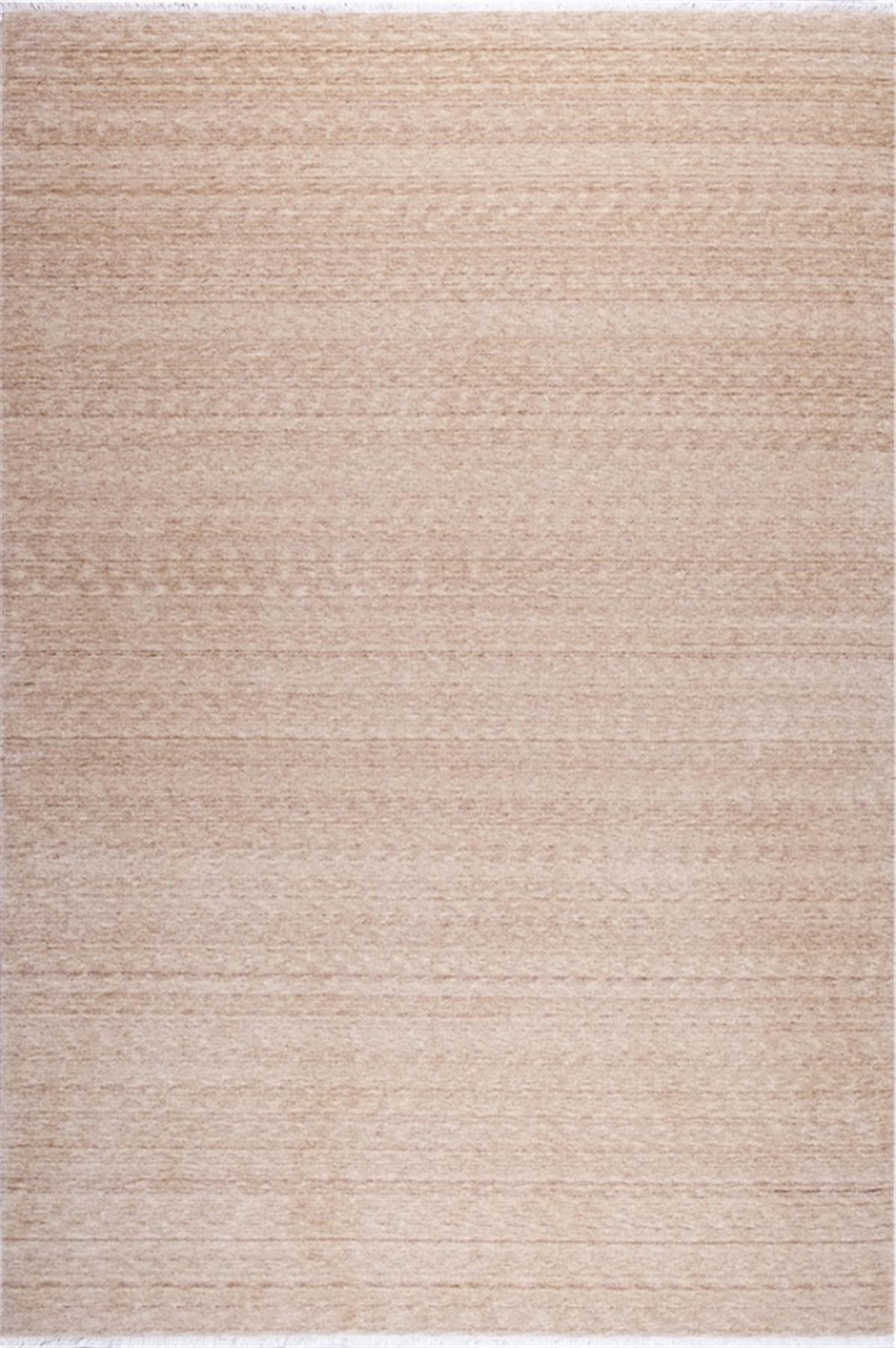 Crea Halı 8016 Krem 10 mm Bambu Yıkanabilir Orta Dikdörtgen Makine Dokuma Salon Halısı 150x220 cm