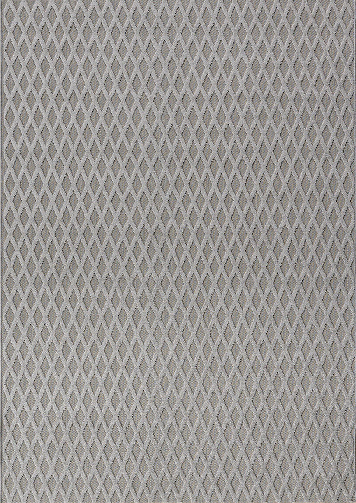 Dinarsu Grace 54101 Gri 5 mm Silinebilir Yıkanabilir İnce Kaymaz Dikdörtgen Makine Dokuma Oturma Odası-Salon Halısı 100x150 cm