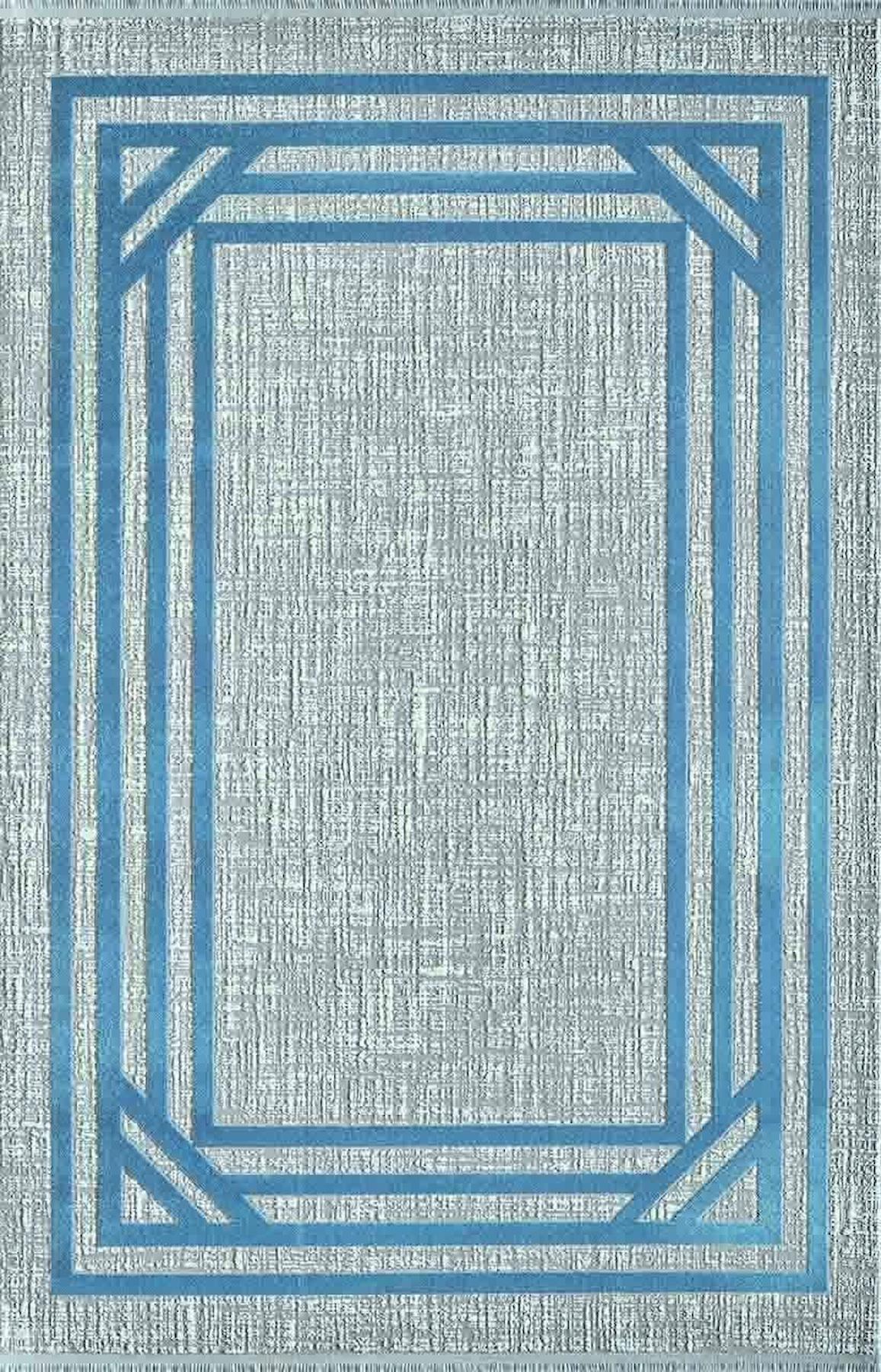 Artemis Halı Murano 09163B Çok Renkli Akrilik Yıkanabilir İnce Kaymaz Jüt Taban Dikdörtgen Makine Dokuma Salon Halısı 80x80 cm
