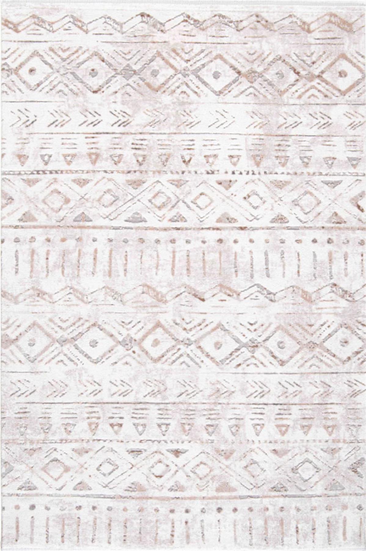 Enti Halı Eliza 4325 Vizon 11 mm Akrilik Silinebilir Yıkanabilir Orta Dikdörtgen Makine Dokuma Salon Halısı 180x180 cm