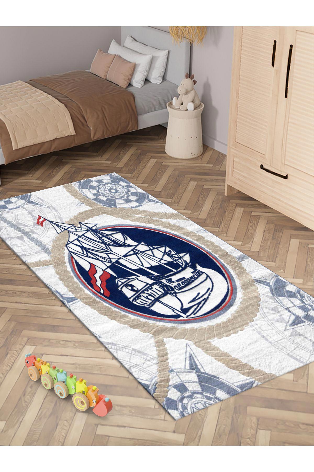 İnspira Krem 12 mm Polyester Yıkanabilir Orta Kaymaz Dot Taban Dikdörtgen Makine Dokuma Çocuk Odası Halısı 170x240 cm