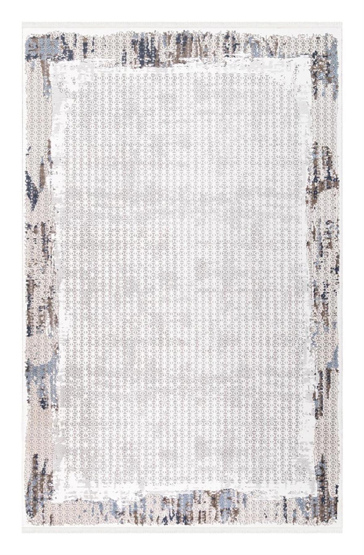 İpek Mekik Halı Anisa 15956 Mavi 10 mm Akrilik Yıkanabilir Orta Kaymaz Dikdörtgen Makine Dokuma Antre-Çocuk Odası-Salon-Yatak Odası Halısı 180x180 cm