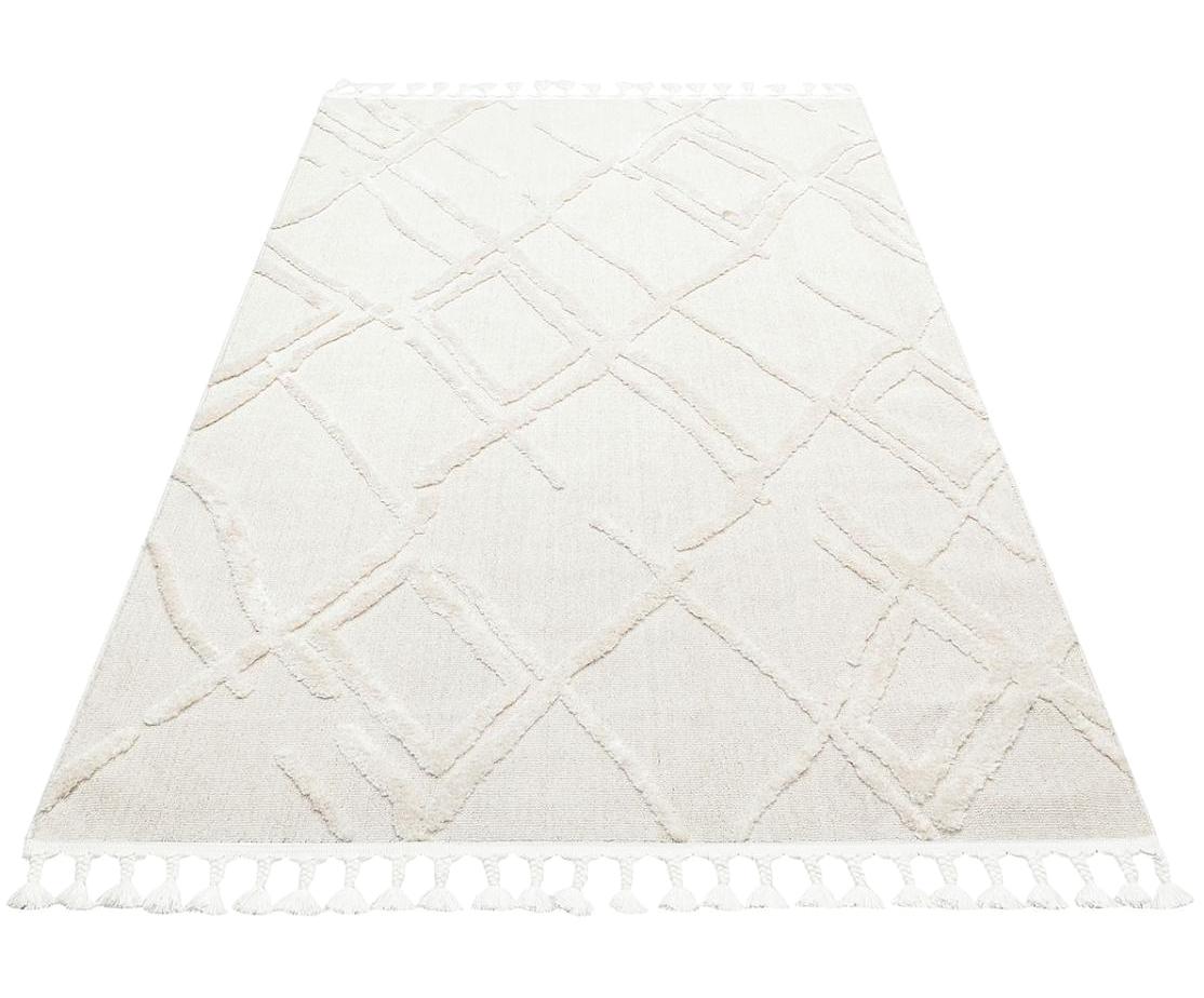 Eko Halı Terazzo TRZ03 Krem 10 mm Polyester İnce Dikdörtgen Makine Dokuma Salon Halısı 160x233 cm