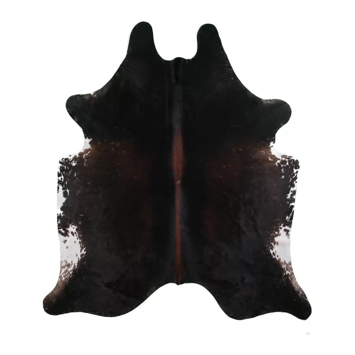 Fiesta Leather Art 101446 Krem 51 mm Deri Toz Tutmaz Yıkanabilir İnce Kaymaz Deri Taban Oval Makine Dokuma Salon Halısı 80x150 cm
