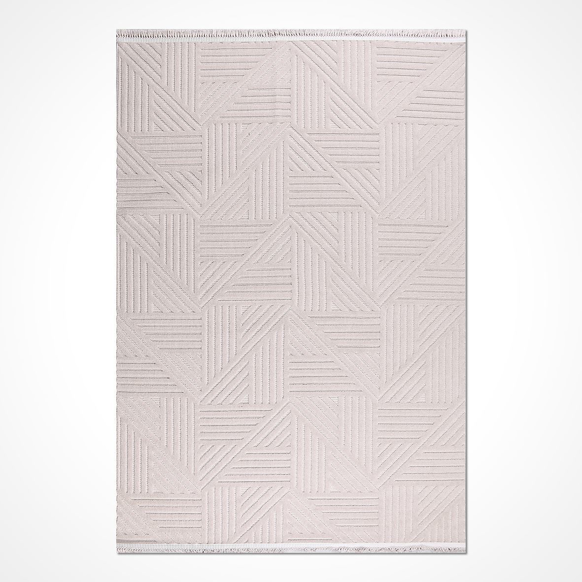 Crea Halı Tuana TY01 Krem 9 mm Polyester Toz Tutmaz Yıkanabilir Orta Dikdörtgen Makine Dokuma Salon Halısı 120x180 cm