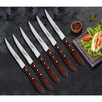 Lazbisa Mutfak Bıçak Seti Steak Et Bıçak Restoran Et Kesme Doğrama Meyve Sebze Bıçak Şık Venge Ağaç Sap