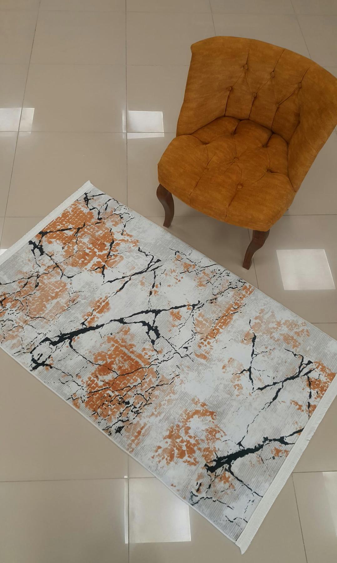 Ete Hometex Çok Renkli 10 mm Bambu Antibakteriyel Yıkanabilir İnce Kaymaz Taban Dikdörtgen Makine Dokuma Salon Halısı 160x350 cm