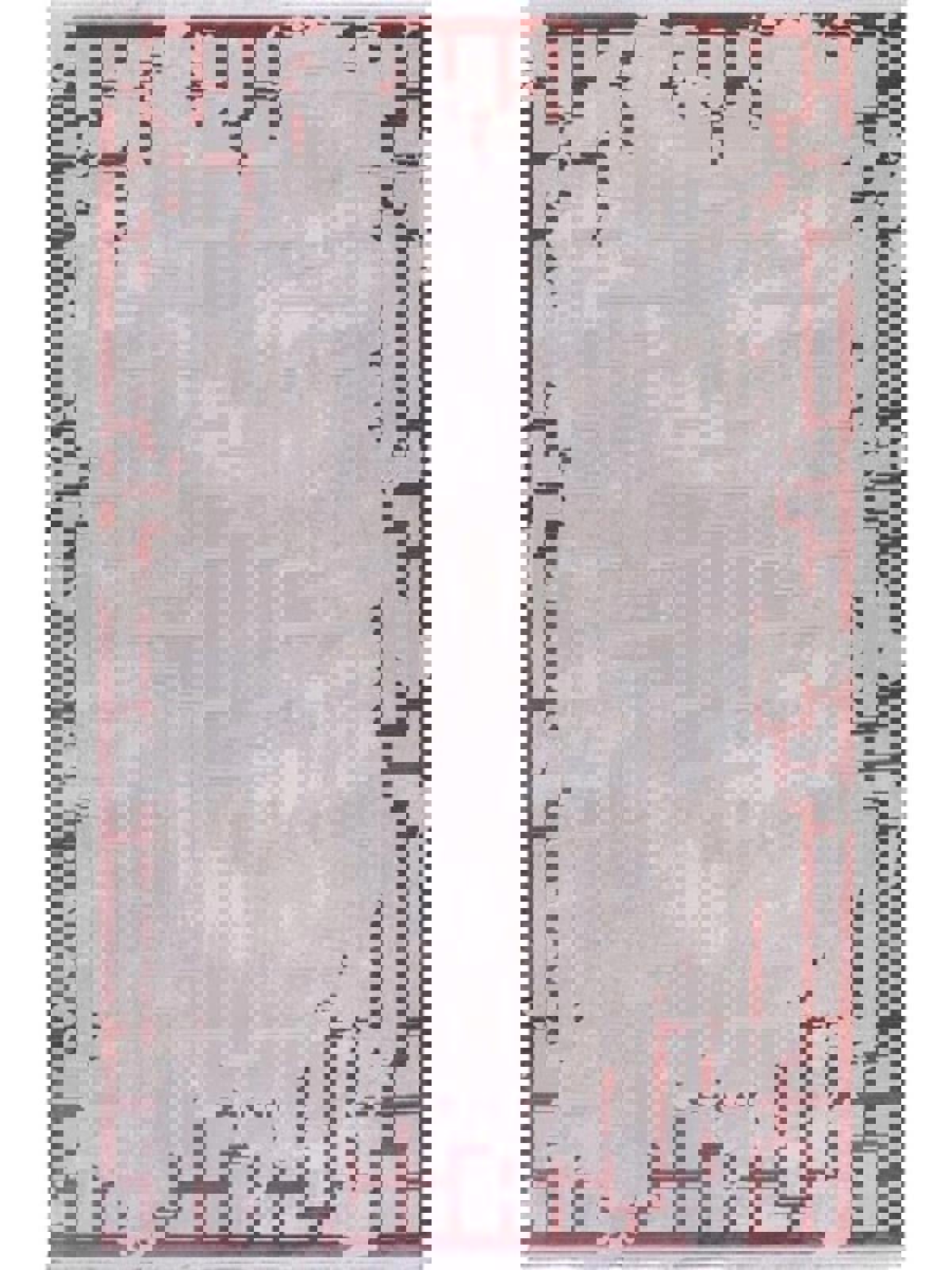 Kreasyon Halı Gri - Mor 11 mm Akrilik Yıkanabilir Dikdörtgen Makine Dokuma Salon Halısı 120x250 cm