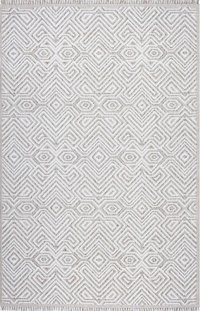 Sanat Halı Lora Plus 3747 Çok Renkli 7 mm Pamuk Antibakteriyel Yıkanabilir Kalın Kaymaz Lateks Taban Dikdörtgen Makine Dokuma Salon Halısı 200x290 cm