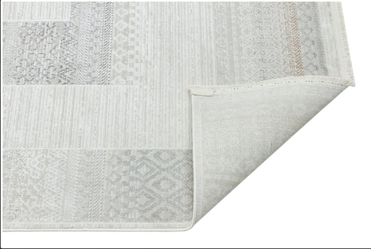 Apex Savannah Krem Pamuk Yıkanabilir İnce Kaymaz Jüt Taban Dikdörtgen Makine Dokuma Salon Halısı 160x230 cm