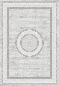 Elexsus Olimpos 1987 Gri 8 mm Viskon Silinebilir Yıkanabilir Orta Kaymaz Dikdörtgen Makine Dokuma Oturma Odası-Salon Halısı 160x235 cm
