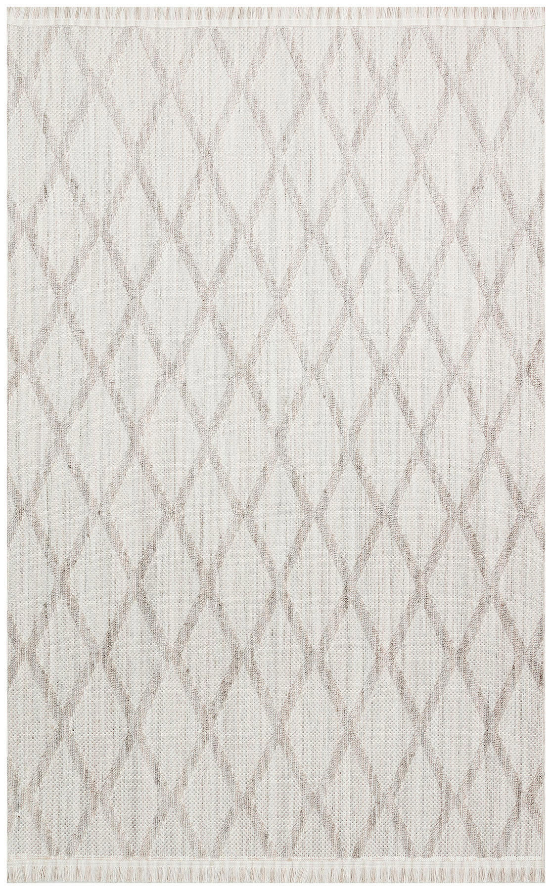 Eko Halı Cozy CZY04 Gri-Krem 10 mm Polyester Antialerjenik Yıkanabilir Orta Dikdörtgen Makine Dokuma Salon Halısı 100x300 cm
