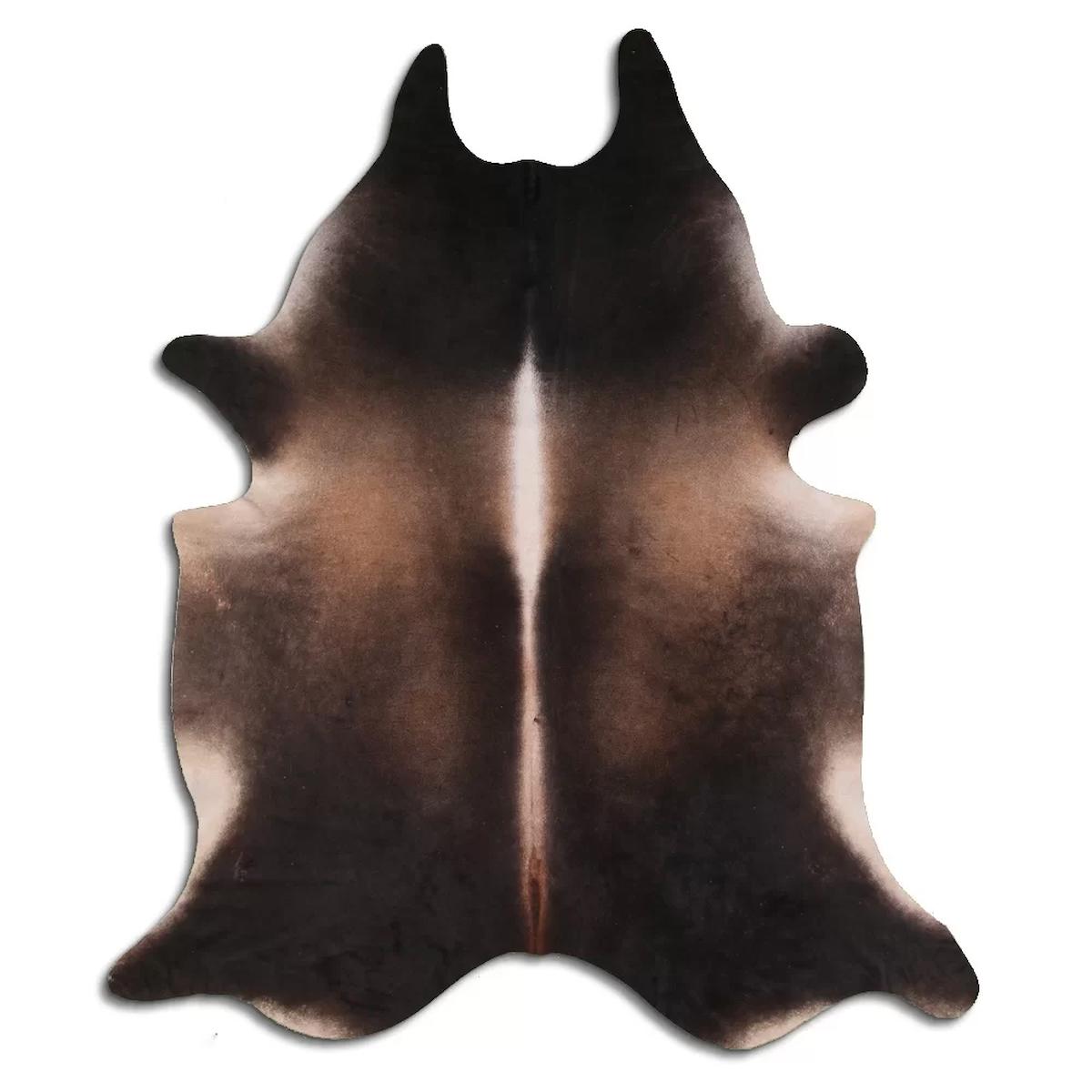 Fiesta Leather Art 66273 Krem 51 mm Deri Toz Tutmaz Yıkanabilir İnce Kaymaz Deri Taban Oval Makine Dokuma Salon Halısı 120x200 cm