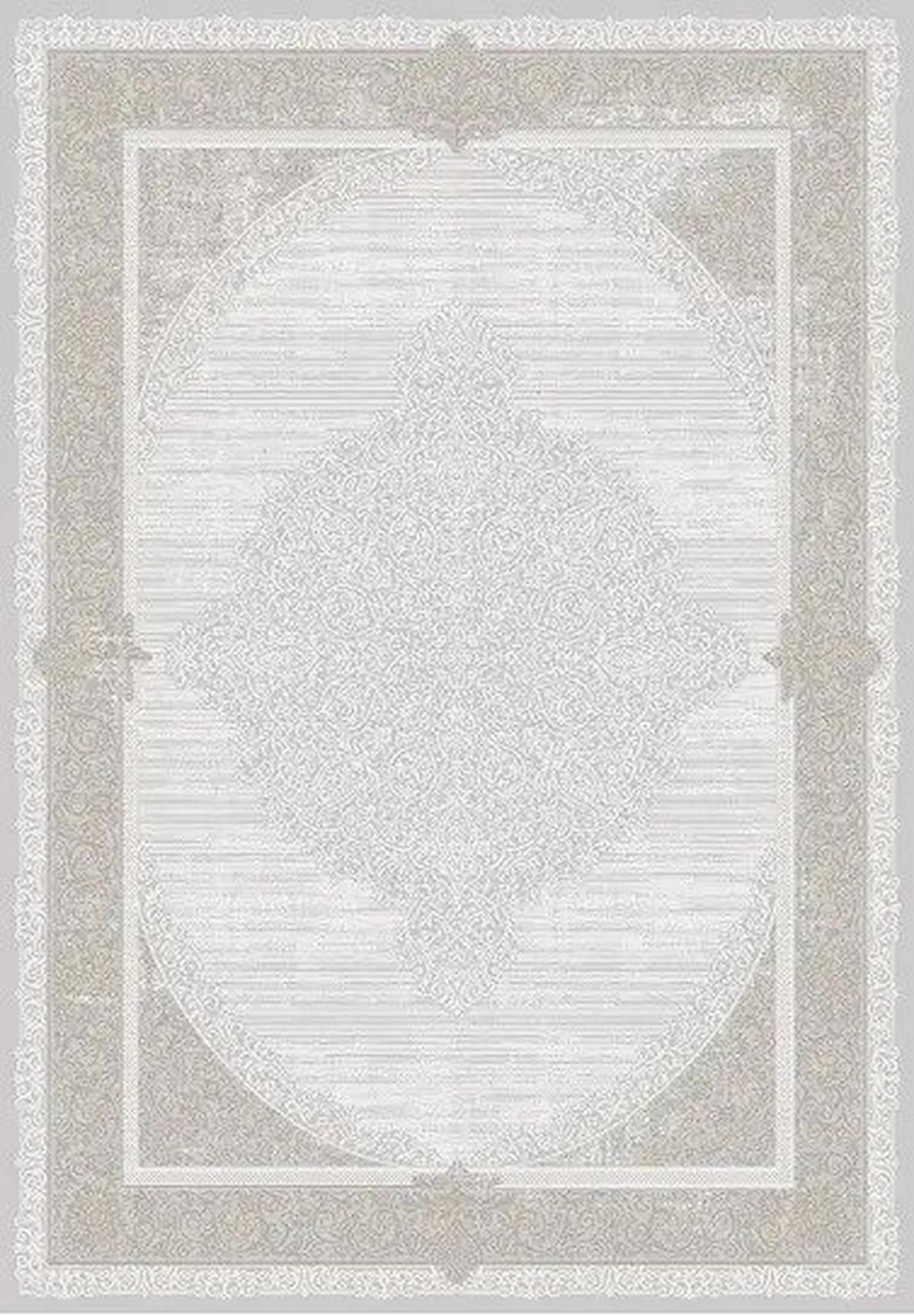 Kreasyon Halı A0196 Krem 9 mm Akrilik Yıkanabilir Kalın Pamuk Taban Dikdörtgen Makine Dokuma Salon Halısı 150x233 cm