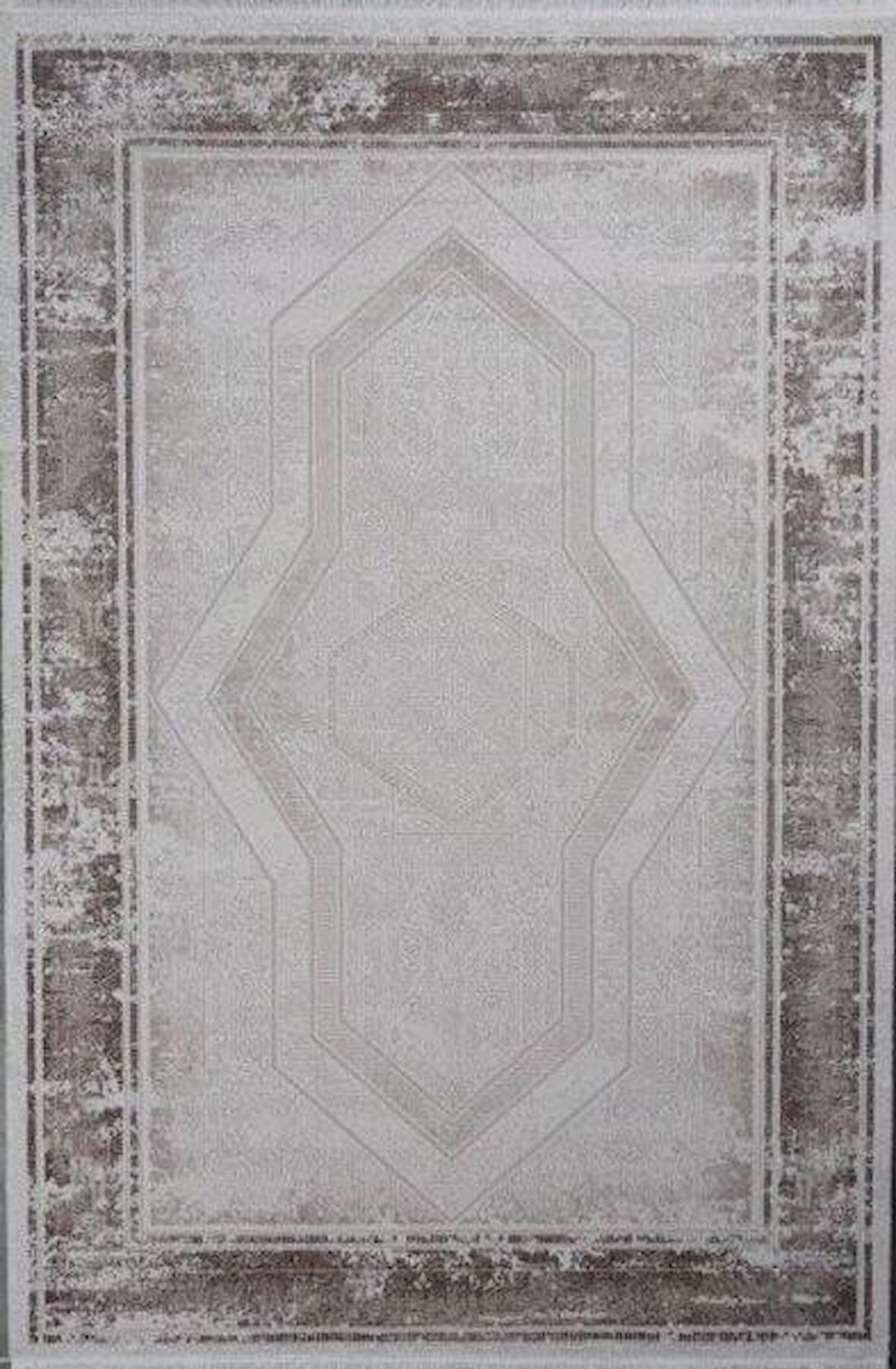 Gümüşsuyu Viera 15598 Gri 0.7 mm Pamuk Yıkanabilir İnce Kaymaz Jüt Taban Dikdörtgen Makine Dokuma Salon Halısı 160x230 cm