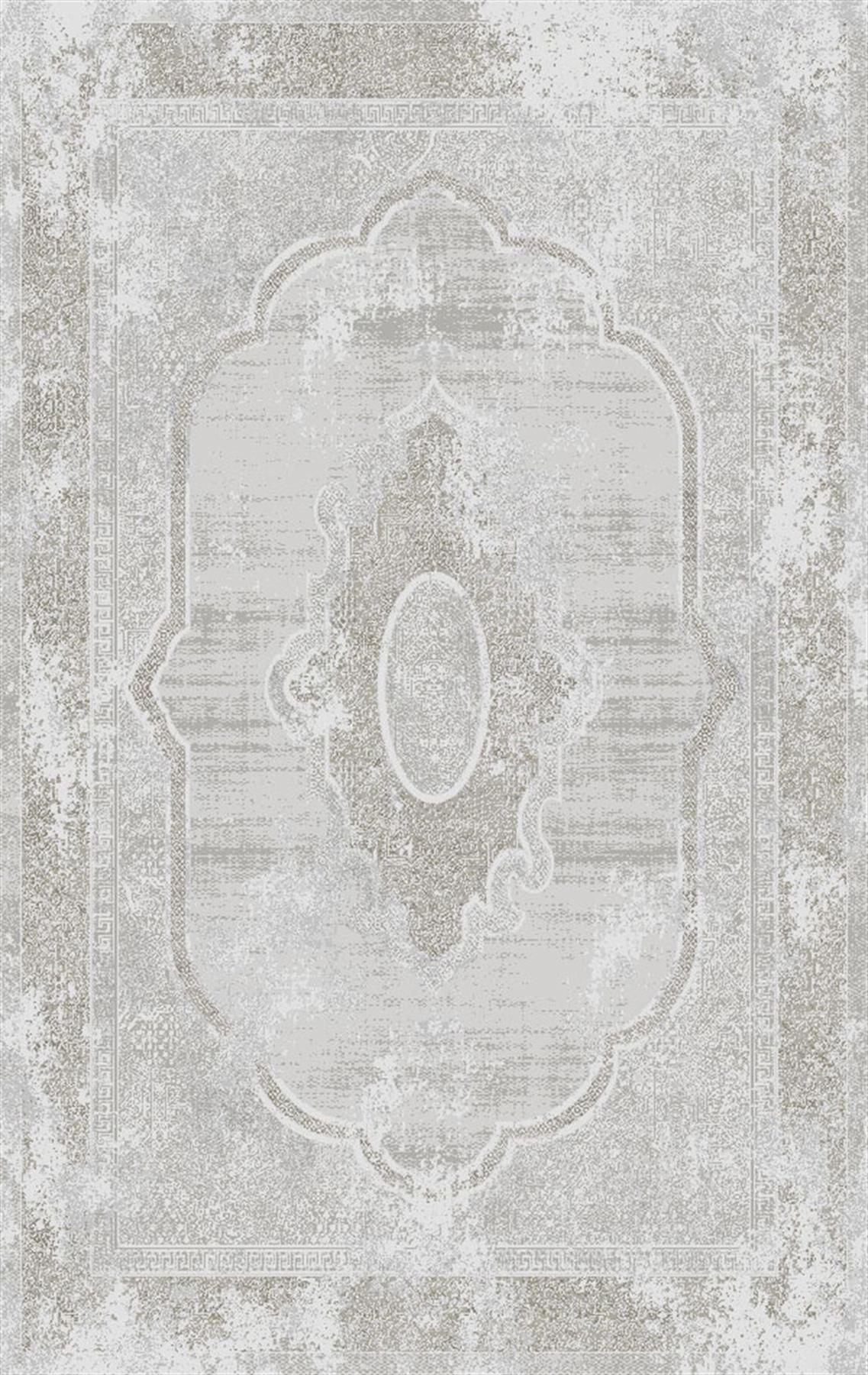 Dinarsu Gala 34375 Gri 11 mm Akrilik Silinebilir Yıkanabilir Orta Kaymaz Dikdörtgen Makine Dokuma Salon Halısı 100x150 cm