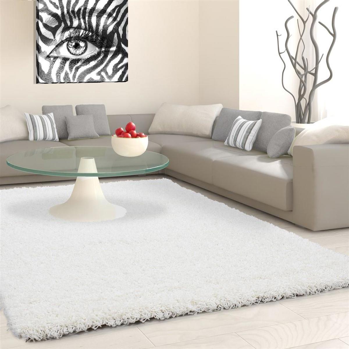 Red Halı Krem 30 mm Polipropilen Toz Tutmaz Yıkanabilir Kalın Kaymaz Dikdörtgen Makine Dokuma Salon Halısı 80x150 cm