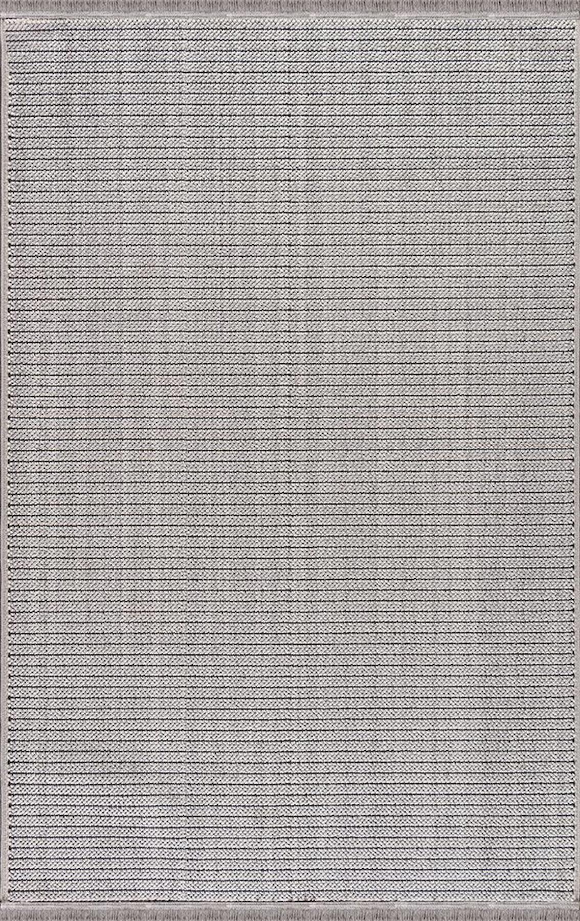 Merinos Garden 61574 Krem 0.4 mm Polyester Toz Tutmaz Yıkanabilir İnce Kaymaz Jüt Taban Dikdörtgen Makine Dokuma Salon Halısı 150x1000 cm