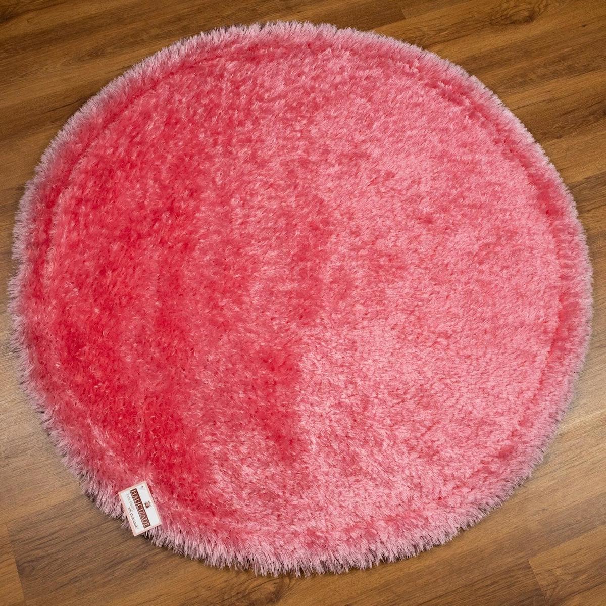 Halıcızade Pembe Antibakteriyel Yıkanabilir Kalın Kaymaz Lateks Taban Dikdörtgen Makine Dokuma Salon Halısı 140x300 cm