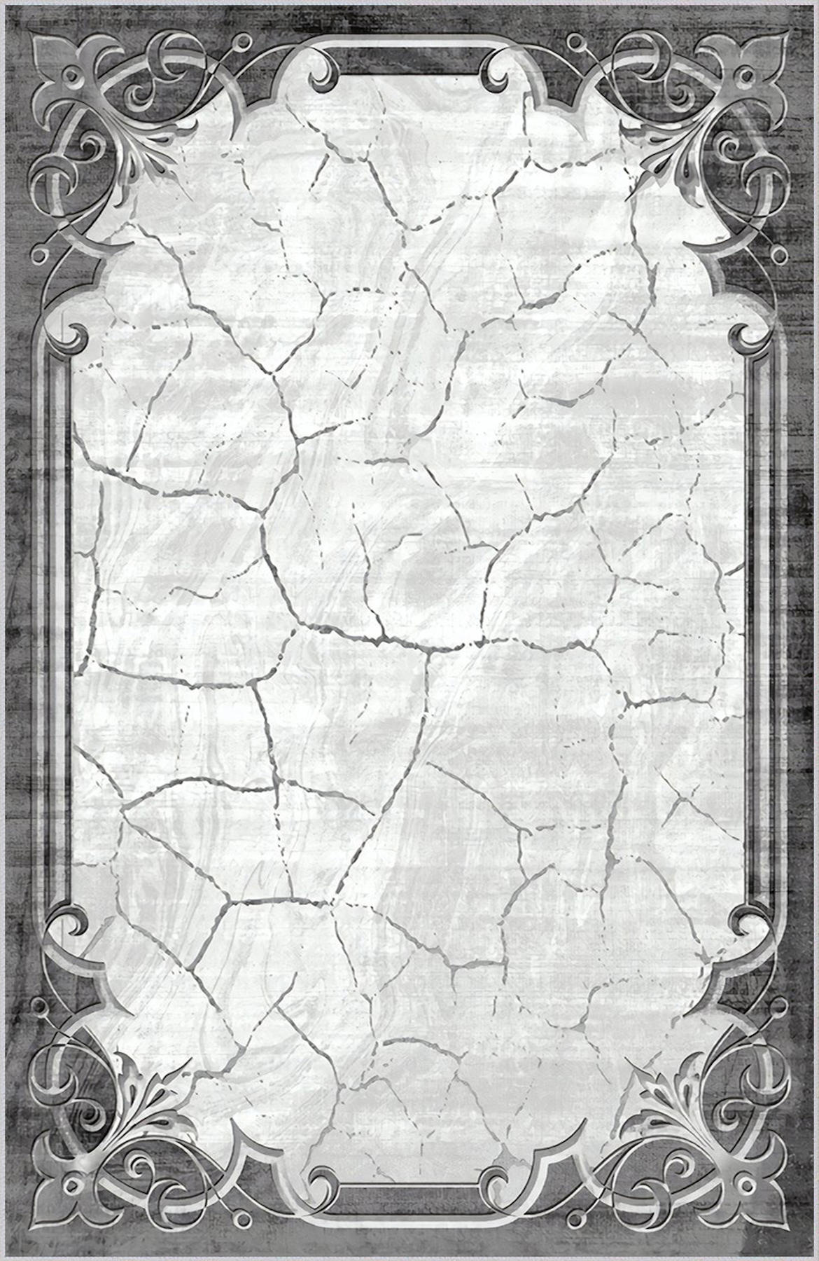 Rovigo Home RVG0734 Gri 8 mm Polyester Antibakteriyel-Leke Tutmaz-Toz Tutmaz Yıkanabilir İnce Kaymaz Dot Taban Dikdörtgen Makine Dokuma Salon Halısı 80x500 cm