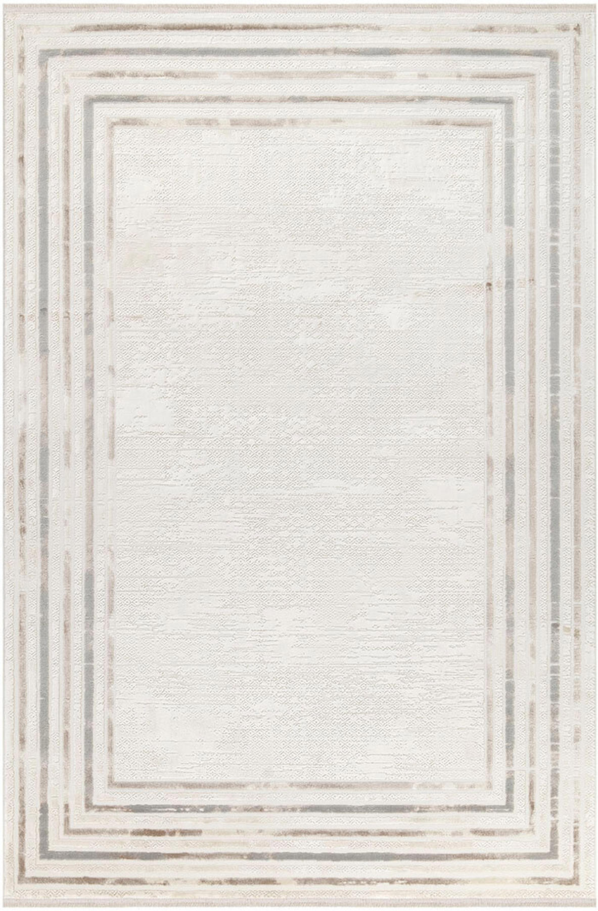 İpek Home Allures 12235 Bej-Kahverengi 8 mm Akrilik Yalıtıma Yardımcı Yıkanabilir Orta Kaymaz Pamuk Taban Dikdörtgen Makine Dokuma Salon Halısı 80x150 cm