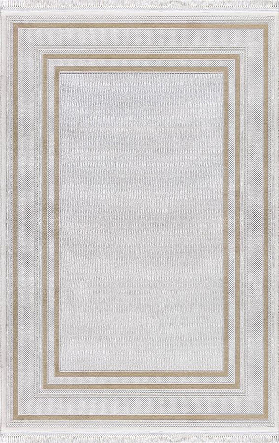 Dinarsu Arora 66567 Altın 10 mm Akrilik Silinebilir Yıkanabilir Orta Kaymaz Dikdörtgen Makine Dokuma Oturma Odası-Salon Halısı 80x300 cm