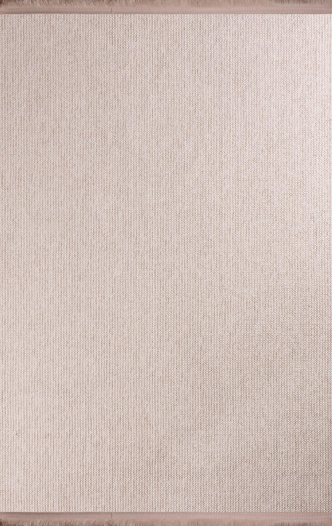 Nexus 6404 Krem 0.4 mm Polyester Yıkanabilir İnce Dikdörtgen Makine Dokuma Salon Halısı 170x240 cm
