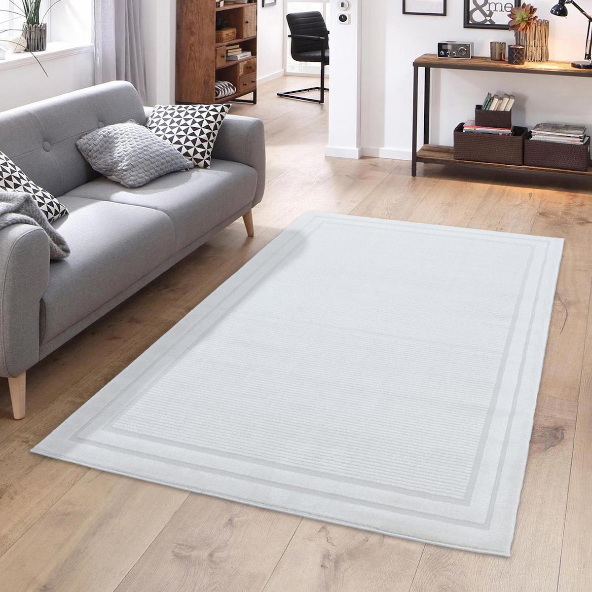 Giza Home Krem 11 mm Polyester Antibakteriyel Yıkanabilir Orta Kaymaz Dikdörtgen Makine Dokuma Çocuk Odası Halısı 100x200 cm