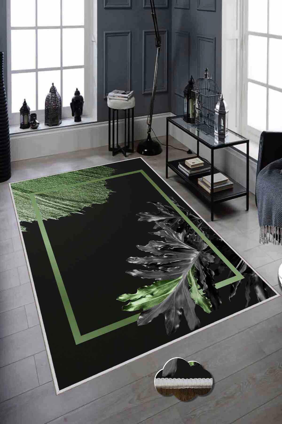 Homefesto Krem 5 mm Polyester Leke Tutmaz Yıkanabilir İnce Kaymaz Taban Üç Boyutlu Dikdörtgen Makine Dokuma Salon Halısı 120x180 cm