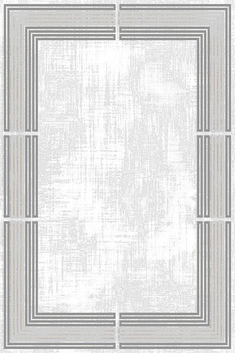 Kreasyon Halı Bamboo Touch 1446 Gri 8 mm Akrilik Toz tutmaz Yıkanabilir İnce Kaymaz Pamuk Taban Dikdörtgen Makine Dokuma Salon Halısı 100x200 cm