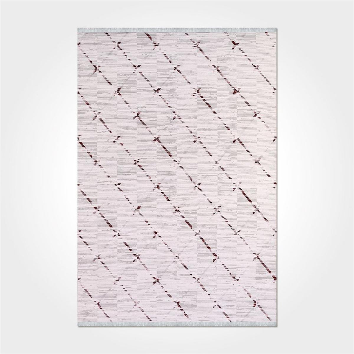 Crea Halı Royal 14854K Bej-Krem 11 mm Akrilik Toz Tutmaz Yıkanabilir Orta Pamuk Taban Dikdörtgen Makine Dokuma Salon Halısı 160x230 cm