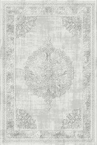Kreasyon Halı Hesna A0008 Gri 9 mm Akrilik Yalıtıma Yardımcı Yıkanabilir İnce Kaymaz Pamuk Taban Dikdörtgen Makine Dokuma Salon Halısı 60x100 cm