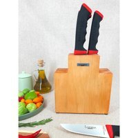LazbisaSoft Grip 6 Parça Mutfak Bıçak Seti Stant Et Ekmek Sebze Meyve Bıçak ( ABS Kaymaz Sap )