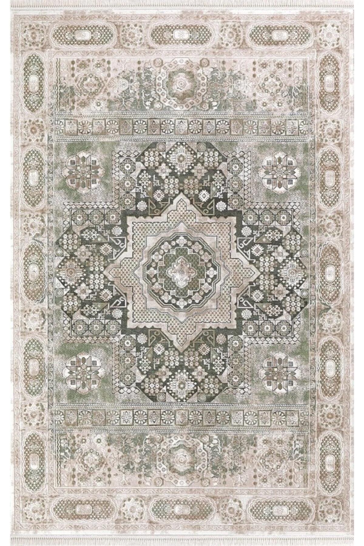 Merinos Rodin 31920 Çok Renkli 11 mm Akrilik Antibakteriyel Yıkanabilir İnce Kaymaz Dikdörtgen Makine Dokuma Salon Halısı 80x500 cm