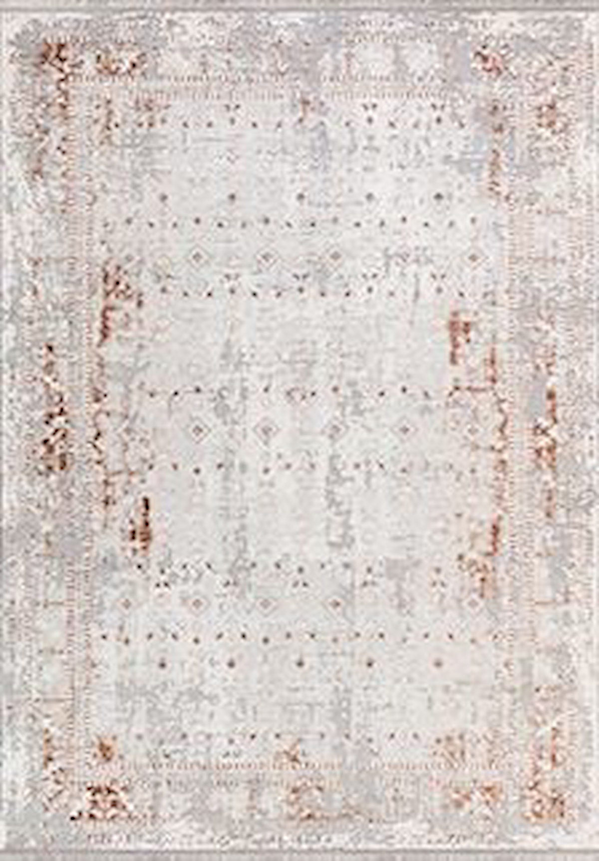 Crea Halı Victoria 1901A Krem 7 mm Akrilik Yıkanabilir Orta Dikdörtgen Makine Dokuma Salon Halısı 80x200 cm