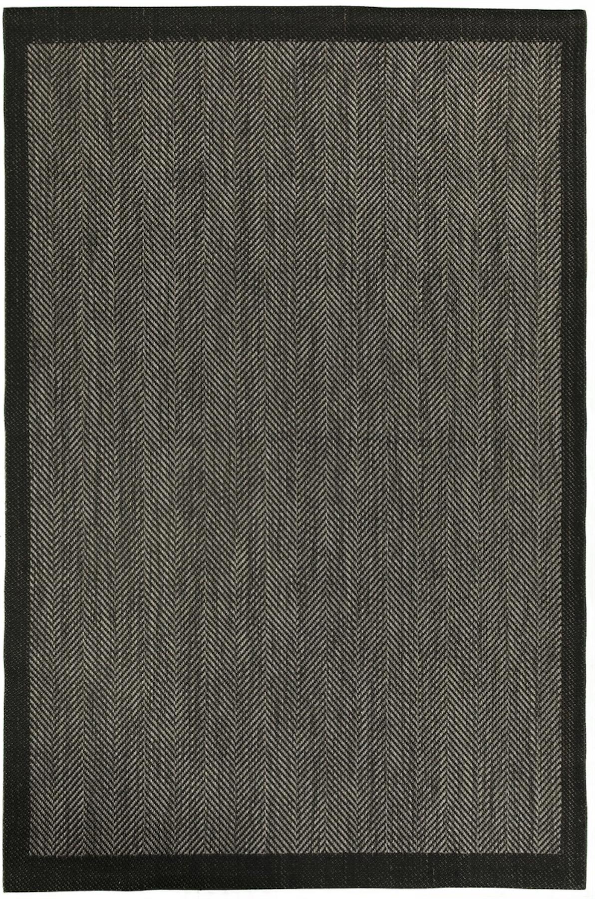 Tuğra Halı Asia AS6 Antrasit 4 mm Polyester Hav Tutmaz-Toz Tutmaz Yıkanabilir İnce Kaymaz Dikdörtgen İç ve Dış Mekan Halısı 200x290 cm