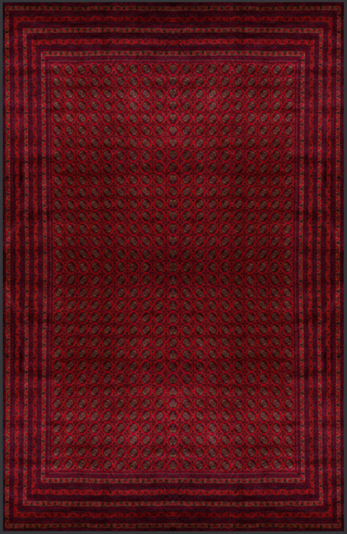 Rovigo Home RVG1540-HT645 Çok Renkli 8 mm Polyester Antibakteriyel-Leke Tutmaz-Toz Tutmaz Yıkanabilir İnce Kaymaz Dot Taban Dikdörtgen Makine Dokuma Salon Halısı 160x230 cm